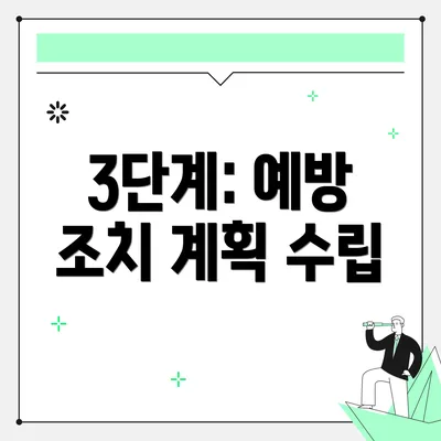 3단계: 예방 조치 계획 수립