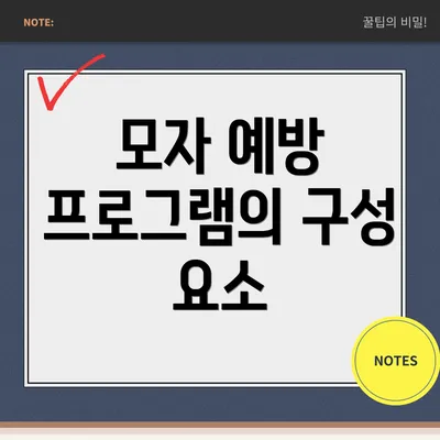 모자 예방 프로그램의 구성 요소