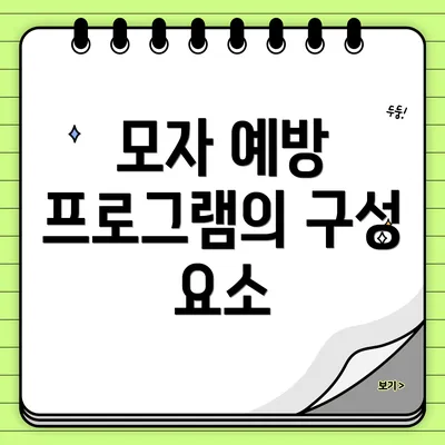 모자 예방 프로그램의 구성 요소