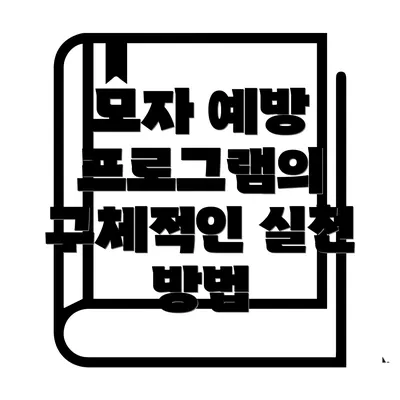 모자 예방 프로그램의 구체적인 실천 방법
