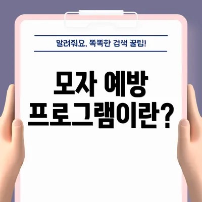 모자 예방 프로그램이란?