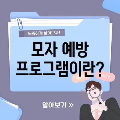모자 예방 프로그램이란?