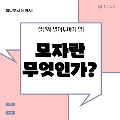 모자란 무엇인가?