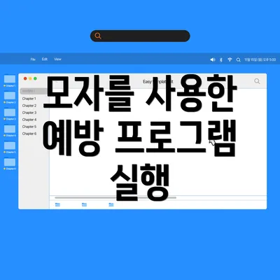 모자를 사용한 예방 프로그램 실행
