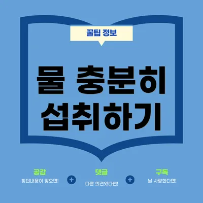 물 충분히 섭취하기