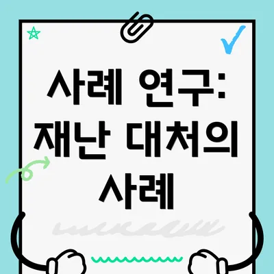 사례 연구: 재난 대처의 사례