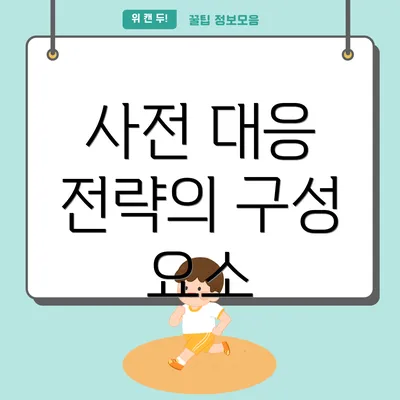 사전 대응 전략의 구성 요소
