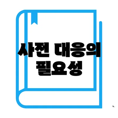 사전 대응의 필요성
