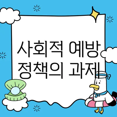 사회적 예방 정책의 과제