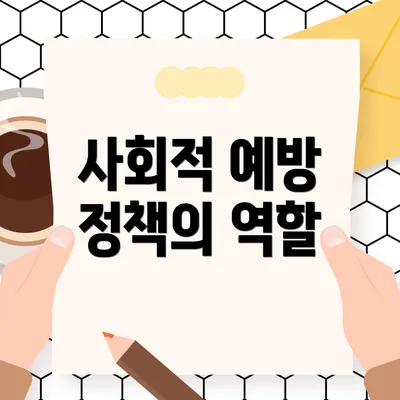 사회적 예방 정책의 역할