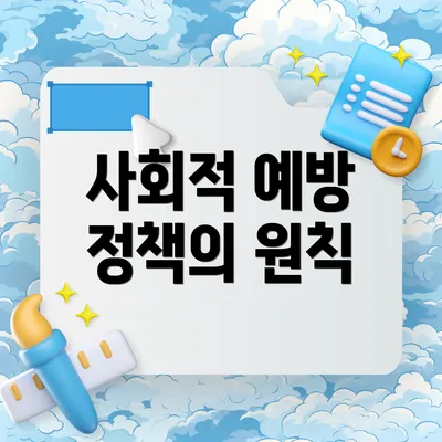 사회적 예방 정책의 원칙