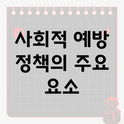 사회적 예방 정책의 주요 요소