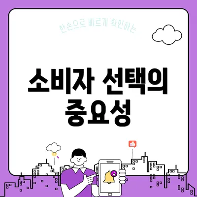 소비자 선택의 중요성