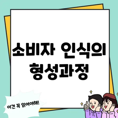 소비자 인식의 형성과정