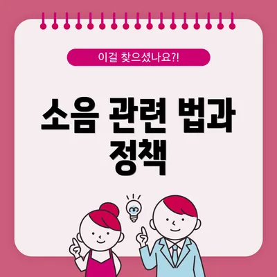 소음 관련 법과 정책