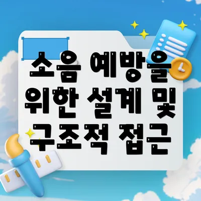 소음 예방을 위한 설계 및 구조적 접근