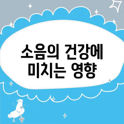 소음의 건강에 미치는 영향