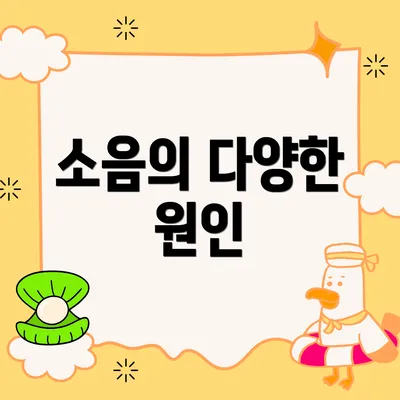 소음의 다양한 원인