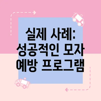 실제 사례: 성공적인 모자 예방 프로그램