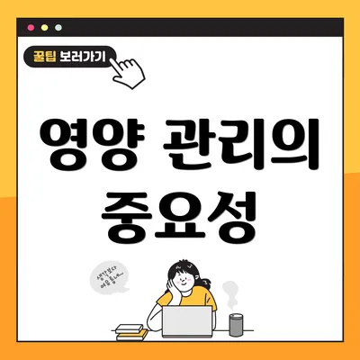 영양 관리의 중요성