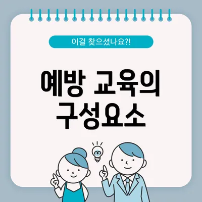 예방 교육의 구성요소