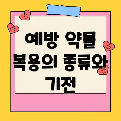 예방 약물 복용의 종류와 기전