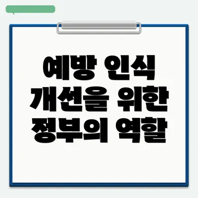 예방 인식 개선을 위한 정부의 역할