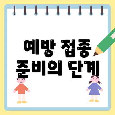 예방 접종 준비의 단계