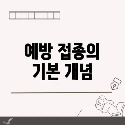 예방 접종의 기본 개념