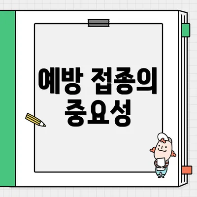 예방 접종의 중요성