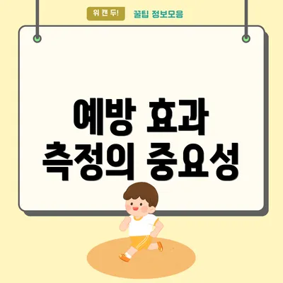 예방 효과 측정의 중요성