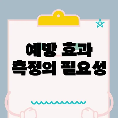 예방 효과 측정의 필요성