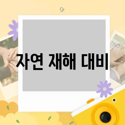 자연 재해 대비