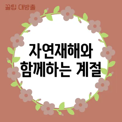 자연재해와 함께하는 계절