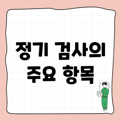 정기 검사의 주요 항목