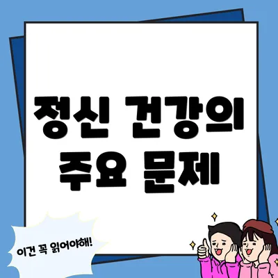 정신 건강의 주요 문제
