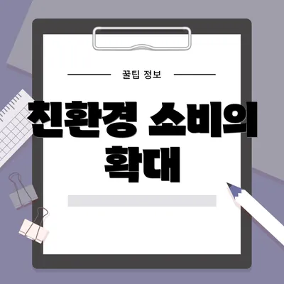 친환경 소비의 확대