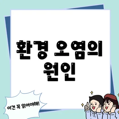환경 오염의 원인