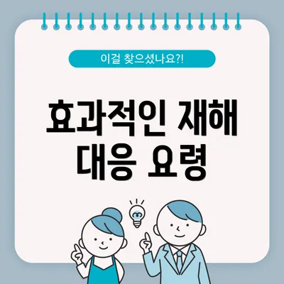 효과적인 재해 대응 요령