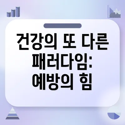 건강의 또 다른 패러다임: 예방의 힘