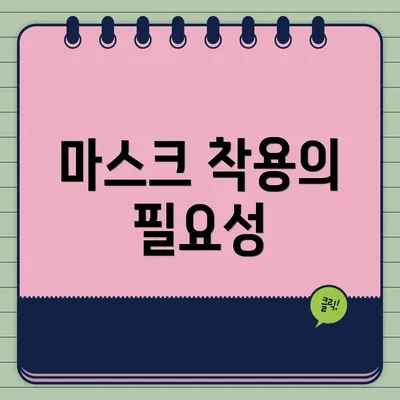 마스크 착용의 필요성