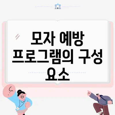 모자 예방 프로그램의 구성 요소
