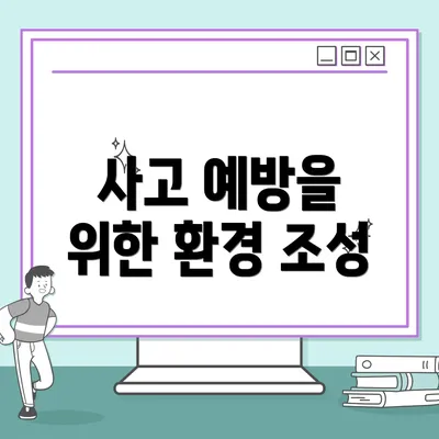 사고 예방을 위한 환경 조성
