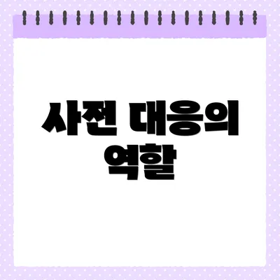 사전 대응의 역할