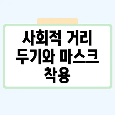 사회적 거리 두기와 마스크 착용