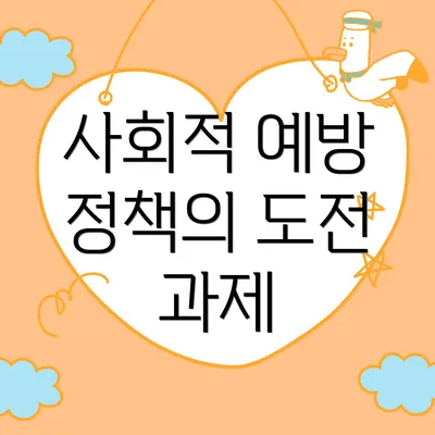 사회적 예방 정책의 도전 과제