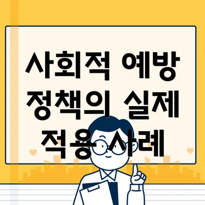 사회적 예방 정책의 실제 적용 사례