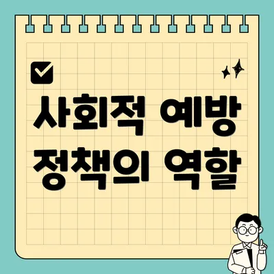 사회적 예방 정책의 역할