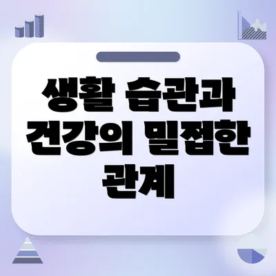 생활 습관과 건강의 밀접한 관계