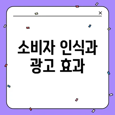 소비자 인식과 광고 효과
